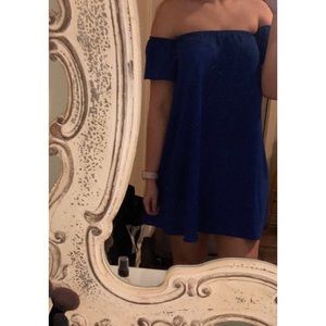 Royal blue OTS dress. Worn once!
